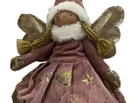 139. Kerstengel staand (roze)