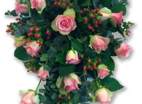 48. Rouwarrangement 'Roze Elegantie'